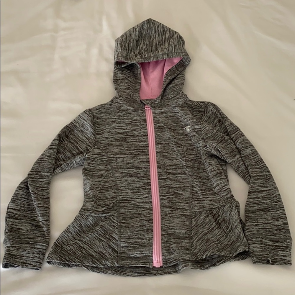 Peplum zip hoodie